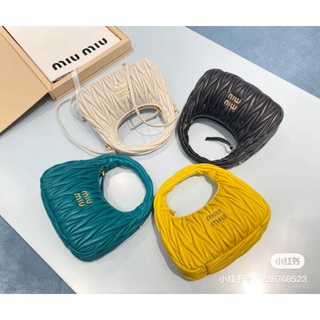 MiuMiu Wander matelassé nappa leather mini hobo bag [New]