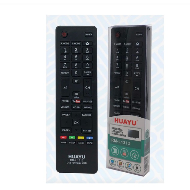 Haier รีโมตคอนโทรลทีวี LCD LED 3D แบบเปลี่ยน สําหรับ HUAYU (RM-L1313) HTR-A18L,HTR-A10,HTR-A18EN.HTR