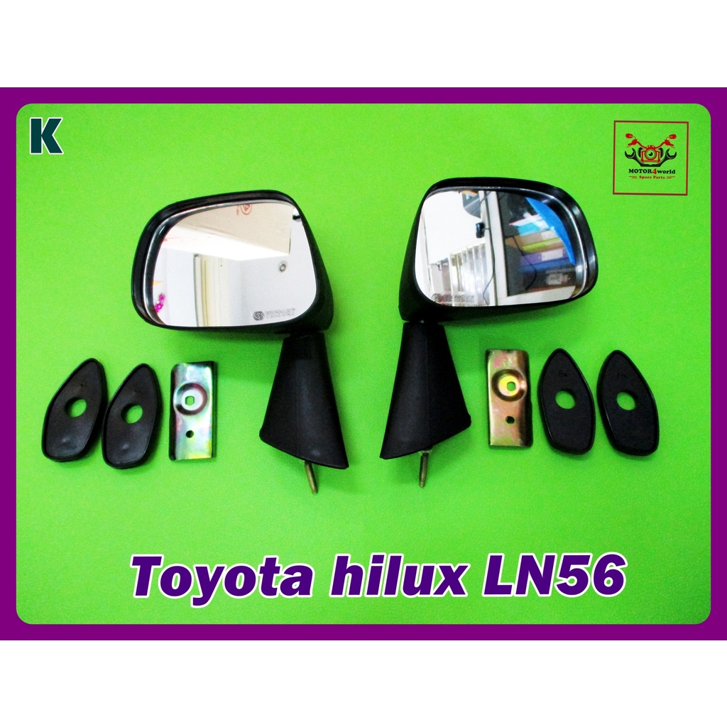LEFT & RIGHT (LH&RH) SIDE MIRROR SET Fit For TOYOTA HILUX LN56 // กระจกมองข้าง สีดำ ครบชุด