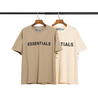 ESSENTIALS เสื้อยืดแขนสั้น ชนิดผ้าฝ้าย พิมพ์ลายแฟชั่น สำหรับทุกเพศ