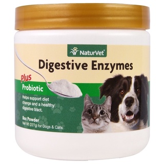 พร้อมส่ง เอนไซม์ช่วยย่อย สุนัข แมว probiotic prebiotic Digestive Enzymes Plus Probiotic powder NaturVet petnc