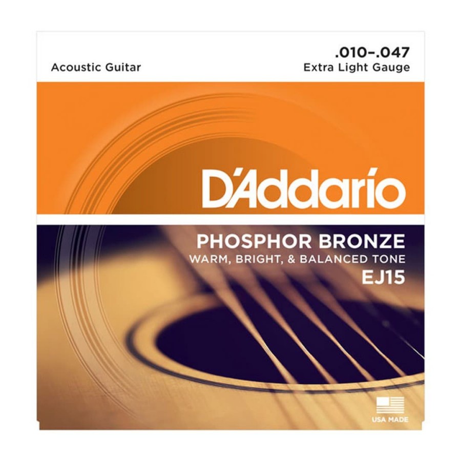 D'ADDARIO DAddario Phospor Bronze EJ15 EJ 15 สายอะคูสติกแท้