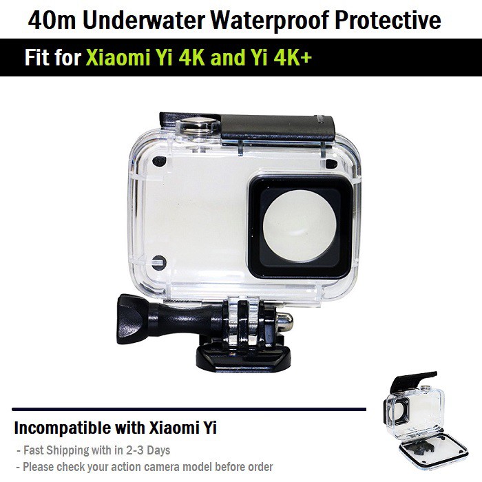 โปรโมชั่น กรอบ กันน้ำ เคส ดำน้ำ สำหรับ  Yi 4K 4K Plus Waterproof Case for  Yi 4K 4K+ เคสกันน้ำ ซองกันน้ำ เคสกระเป๋าใส่โทรศัพท์กันน้ำ