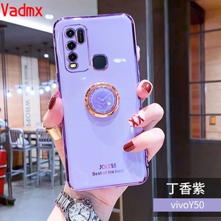 เคสโทรศัพท์มือถือแบบนิ่ม พร้อมแหวนขาตั้ง สําหรับ Vivo Y50 Y30 Y20 Y20i Y20s Y12s V20 SE V20 Pro Y70S IQOO 5 Pro Neo 3 Z1