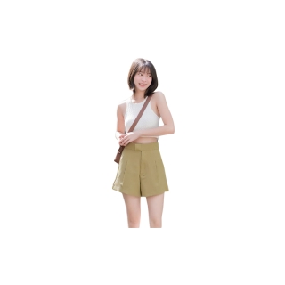 Cronie.official | Simply pants V2 กางเกงขาสั้น ซิปหน้า แต่งขอบเอว