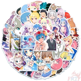 ❉ Re:Zero Series 03 - Anime Rem Ram Emilia สติ๊กเกอร์ ❉ 50Pcs/Set DIY Fashion Mixed Waterproof Doodle Decals สติ๊กเกอร์