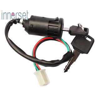 (innerset) anysell88 ignition สวิตช์สตาร์ทเตอร์พร้อมกุญแจ 4 สายสําหรับรถยนต์รถมอเตอร์ไซค์