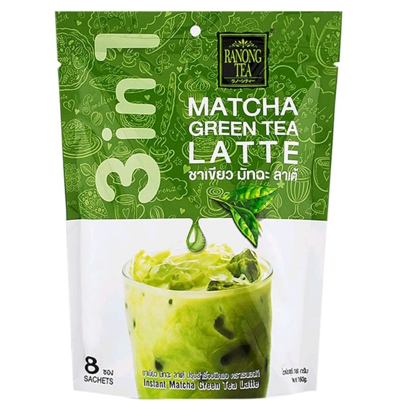 Work From Home PROMOTION ส่งฟรีชาเขียวมัทฉะปรุงสำเร็จ Ranong Tea Instant Matcha Green Tea Latte Mix 160g.  เก็บเงินปลายทาง