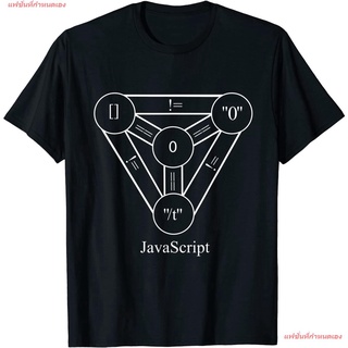 แฟชั่นที่กำหนดเอง นักเขียนโปรแกรม  เสื้อยืด  Funny Programming JavaScript Programmer T-Shirt Tee คอกลม เสื้อยืด เกรดพรีเ