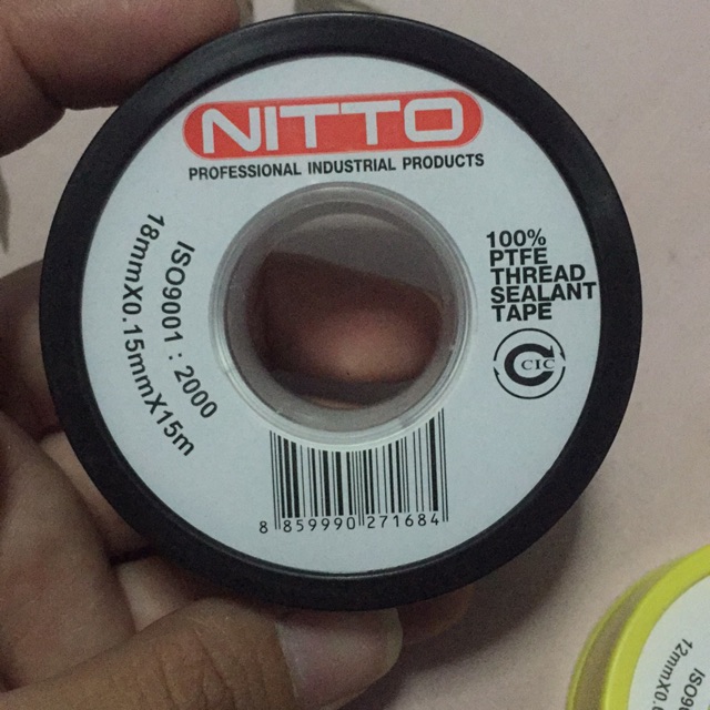 เทปพันเกลียวNitto ขนาด18mm.x0.15mm.x15mm.(1ชิ้น)