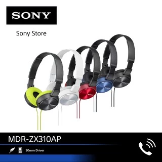 Sony หูฟัง Headphones รุ่น MDR-ZX310AP | 30mm ferrite drivers for powerful, balanced sound | Y-shaped cord type, 1.2m