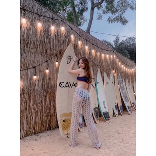 พร้อมส่งทุกสี !!! ส่งเคอรี่ ส่งไวทันใส่ค่า beach pants กางเกงถัก กางเกงตาข่าย กางเกงซีทรู กางเกงใส่ไปทะเล