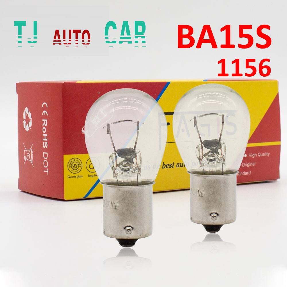 หลอดไฟเลี้ยว ไฟถอย  21W 12V. BA15S 1156 แบบเขี้ยวตรง หลอดไฟท้าย 1จุด 1ไส้
