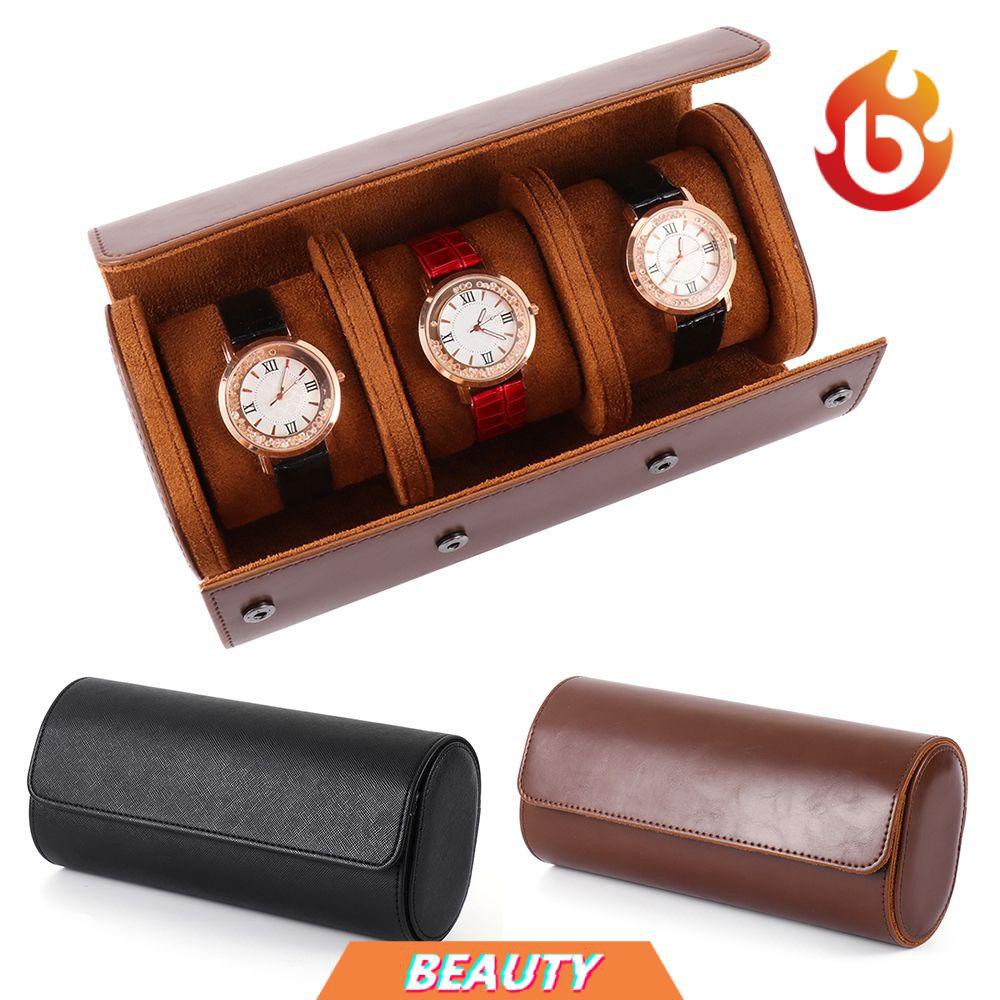 BEAUTY 3 Slots Portable Display Case Accessory Wristwatch Pouch Watch ...