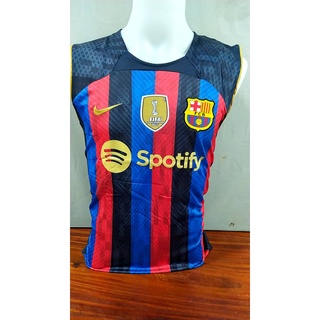 💥⚽ชุดกีฬา(แขนกุด)ผู้ชายทีมบาร์เซโลนา/Barcelona ตัวฤดูกาล 2022-2023