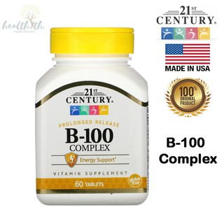 21st Century, B-100 Complex, Prolonged Release, 60 Tablets