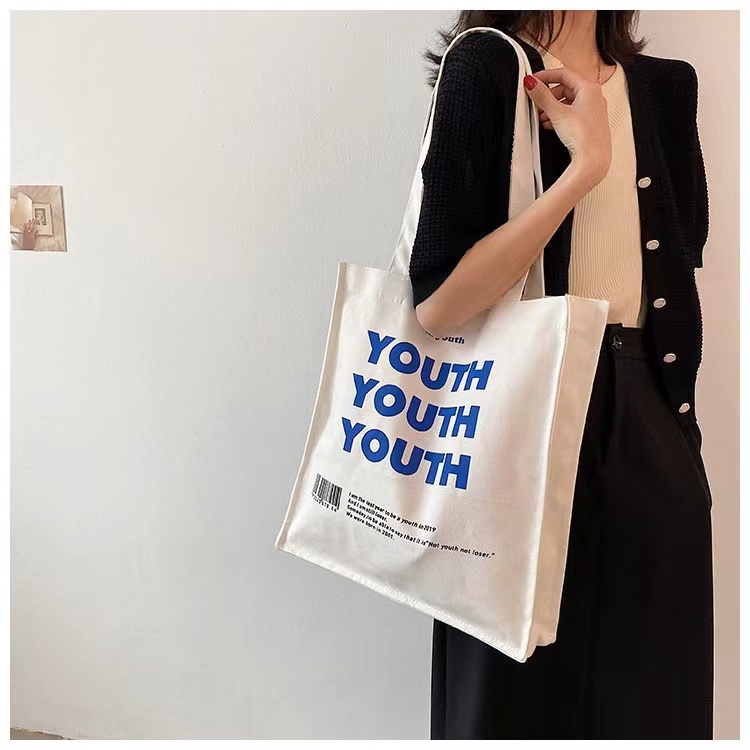 กระเป๋า​ผ้าแคนวาสแฟชั่นสไตล์​เกาหลี​สุดฮิต YOUTH