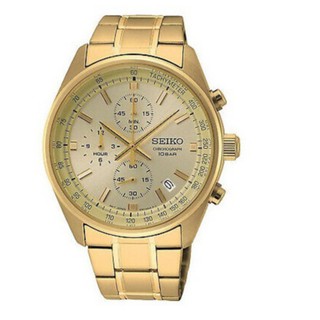 นาฬิกาข้อมือผู้ชาย Seiko SSB382P1 Chronograph Mens Quartz Watch -Gold