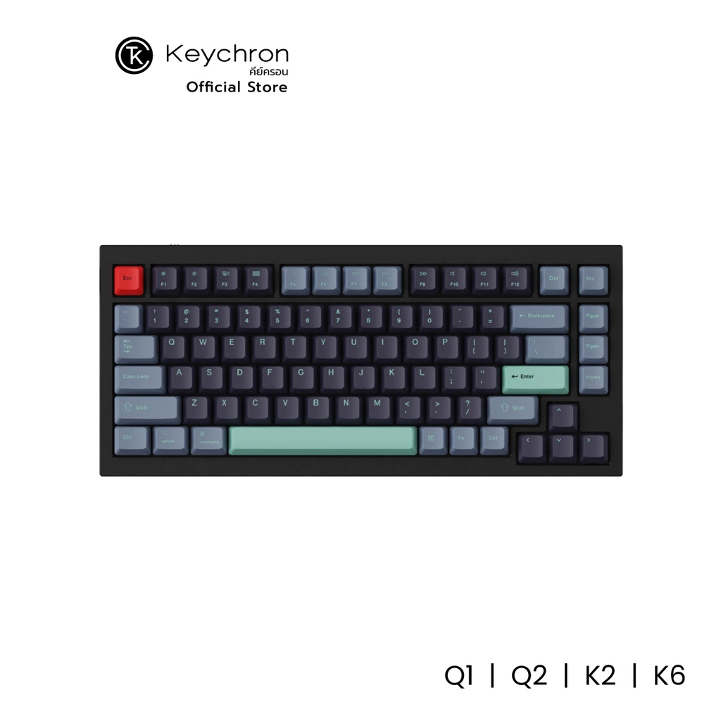 [JM43] Keychron Keycap Set PBT  OEM Profile Dye-Sub - Hacker ENG ปุ่มคีย์แคปภาษาอังกฤษ สำหรับคีย์บอร