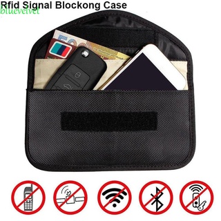 Bluevelvet กระเป๋าสัญญาณ Faraday RFID ป้องกันขโมย สีดํา สําหรับกุญแจรถยนต์ 1 ชิ้น