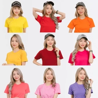 Cotton.th เสื้อยืดสีพื้น โทนสีสด คอกลม แขนสั้น cottonแท้100% No. 32 เสื้อยืดแขนสัน