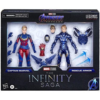 Marvel legends series captain marvel and rescue armor กัปตัน มาร์เวล และเรสคิวท์ ​Infinity Saga