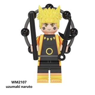 บล็อกตัวต่อหยก การ์ตูนนารูโตะ Uzumaki Narutoes Rikudousennin Modo ขนาดเล็ก สีดํา ของเล่นสําหรับเด็ก