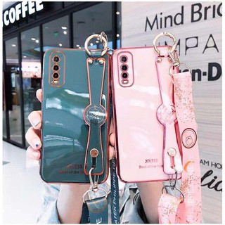 เคส-For Realme 5i Realme 8 Realme C25 C21 Realme C17 C12 5 5i 6i 7i C3 C11 C2 5Pro 6 6Pro 7 7Pro XT Luxury With Strap-DK