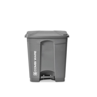 ถังขยะเท้าเหยียบทรงเหลี่ยม COMBI WARE KL-34-30L-GRY สีเทา 30 ลิตร ถังขยะ Square Foot Pedal Trash Can COMBI WARE KL-34-30