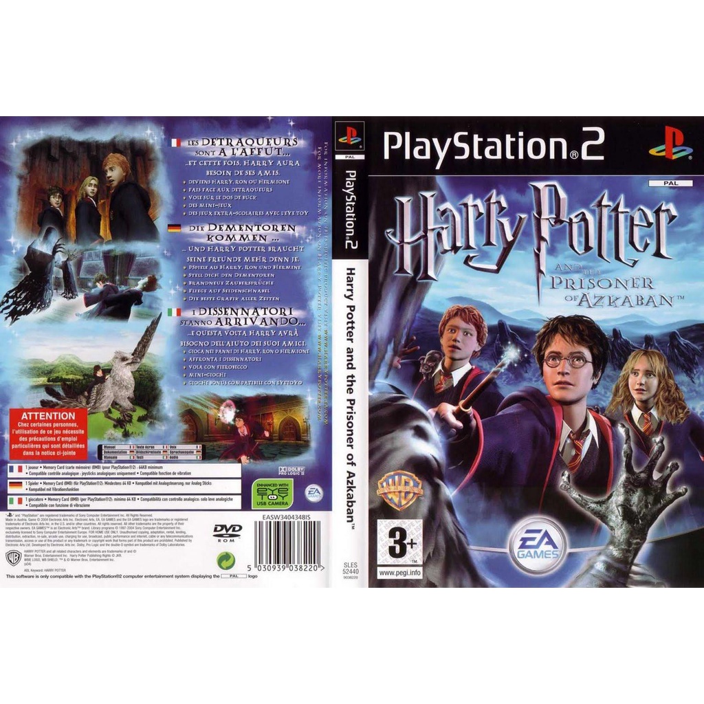 แผ่นเกมส์ PS2 Harry Potter and the Prisoner of Azkaban คุณภาพ ส่งไว (DVD)