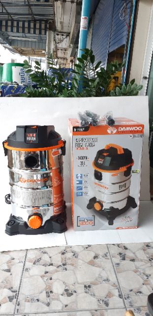 DAEWOO เครื่องดูดฝุ่น 3 ระบบ ดูดฝุ่น ดูดเปียก และดูดแห้ง 1400w. ถังสแตนเลส 35L DAVCW90-35 L