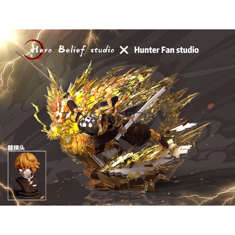 Hero belief x Hunter fan studio Zenitsu Agatsuma – Demon Slayer [Battle Damage Ver.]