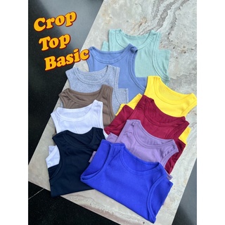 🔸Sale🔶เสื้อกล้ามผ้าร่อง Crop top basic01🔸