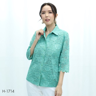 MIKIKO Shirt MI-H1714 ลูกไม้เวนิช แขนยาว IGPU22-2
