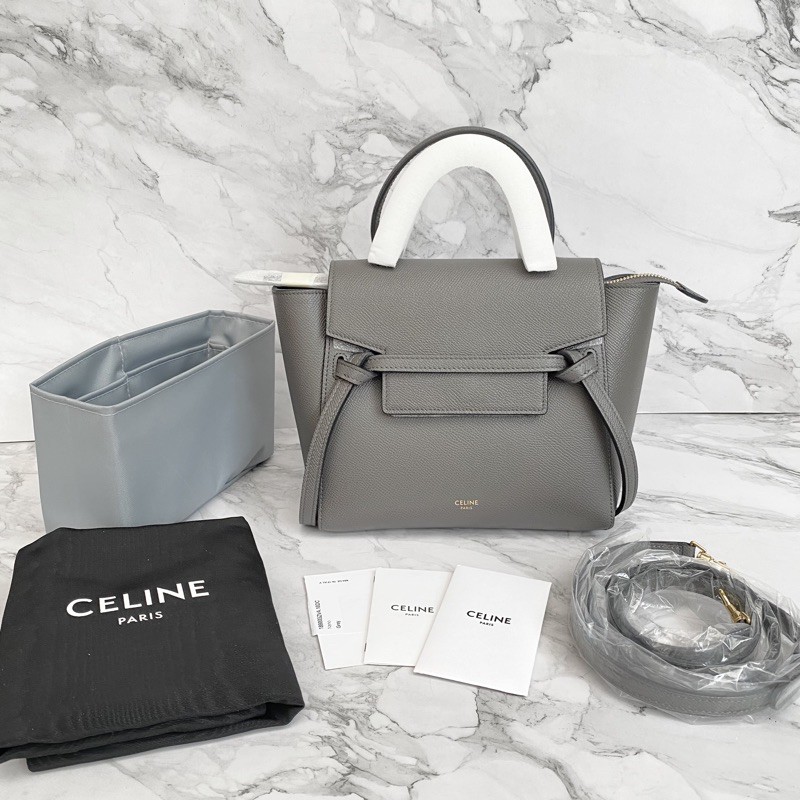 Celine nano belt bag in grey