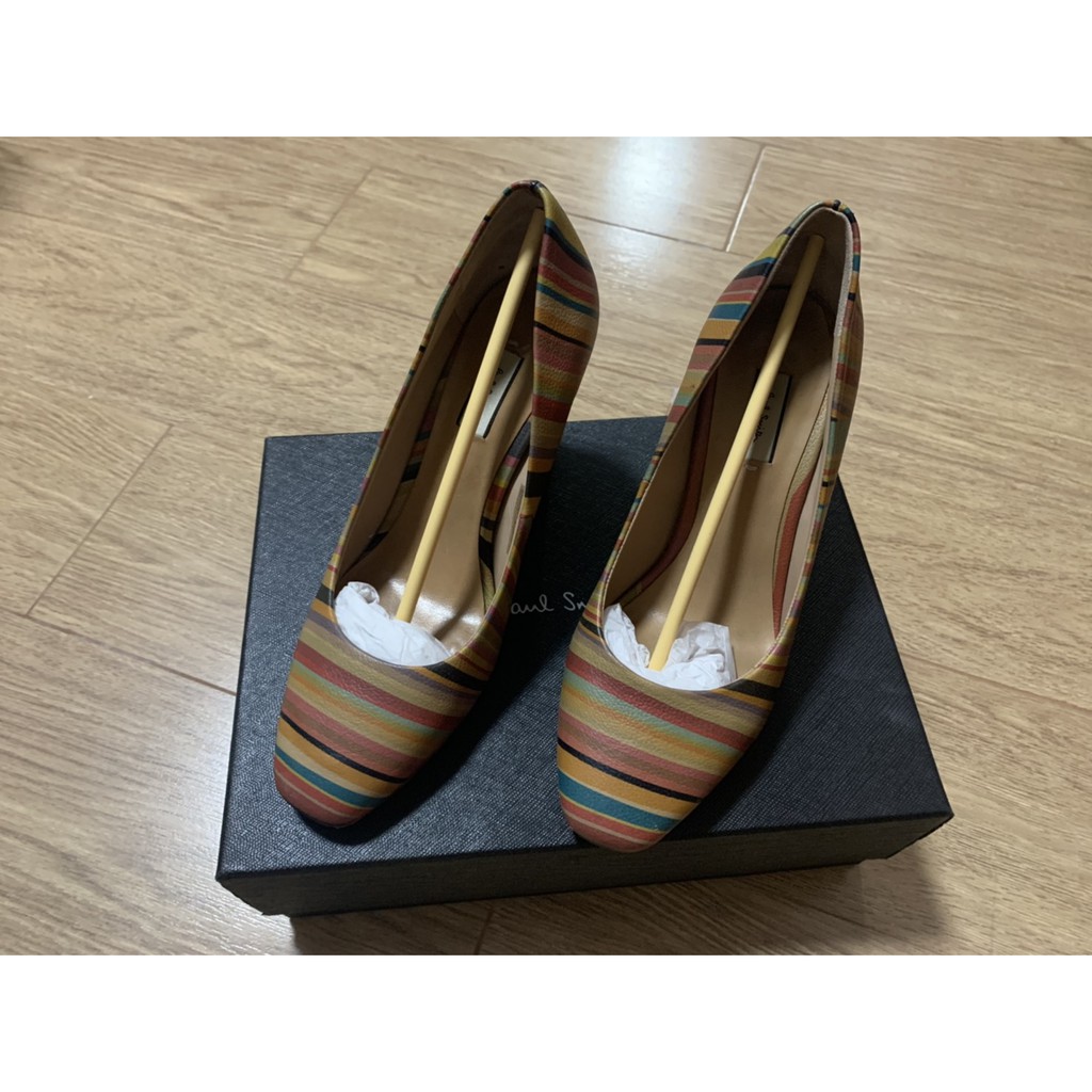 ポール・スミス 69120円 size8□上品な履き心地の水牛 ヒール高め脚長