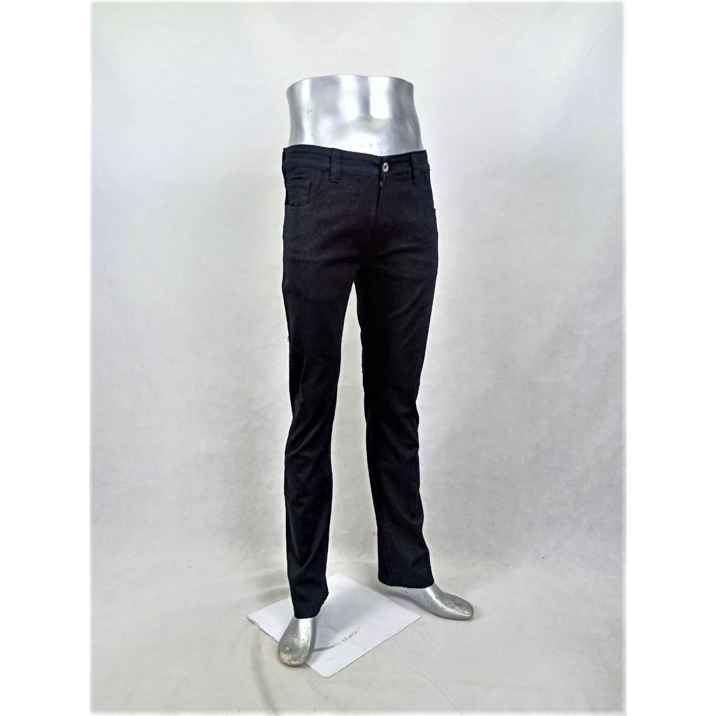 COMET-608B,609 กางเกงสีดำผ้ายืด ผู้ชาย ขากระบอก(ซิป)
