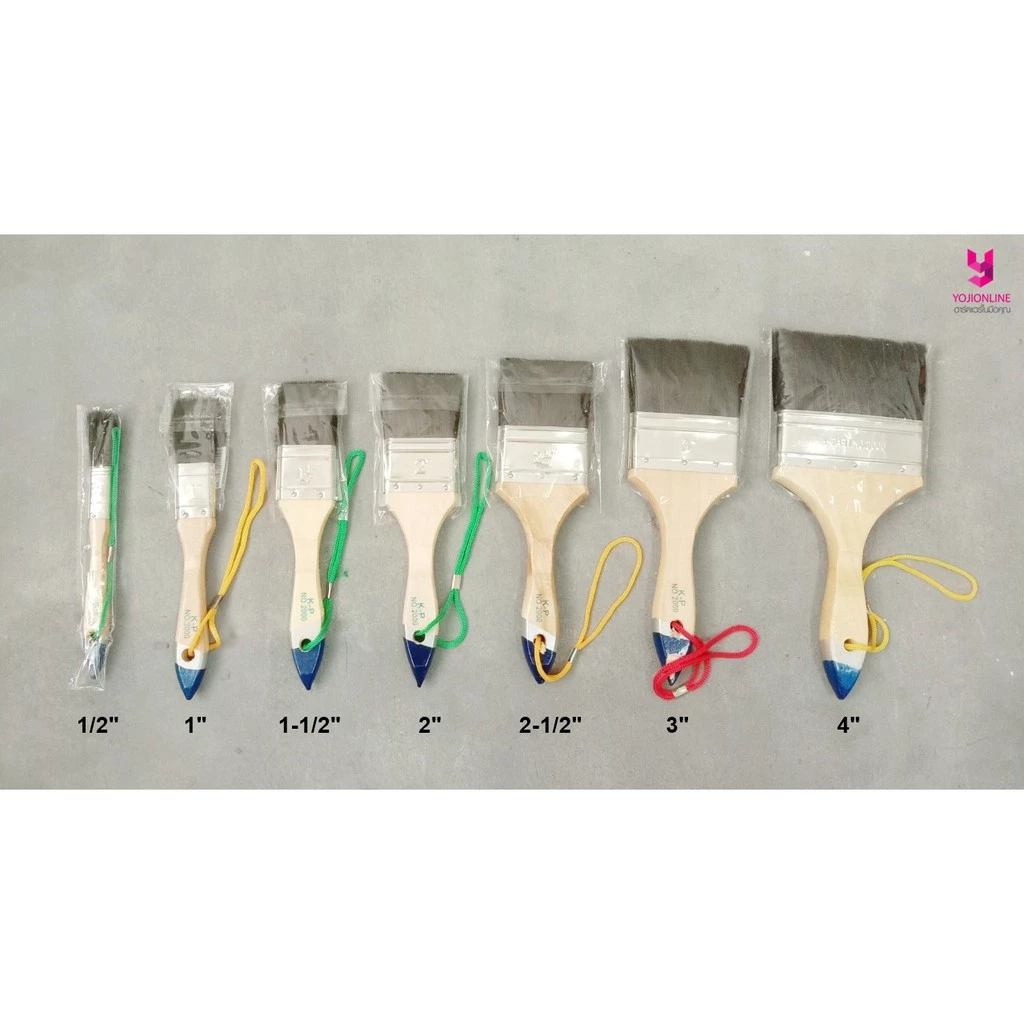 YOJI ONLINE แปรงทาสีขนดำ ทาสีน้ำมัน ทาสีน้ำ รุ่นหนา KP/XYZ