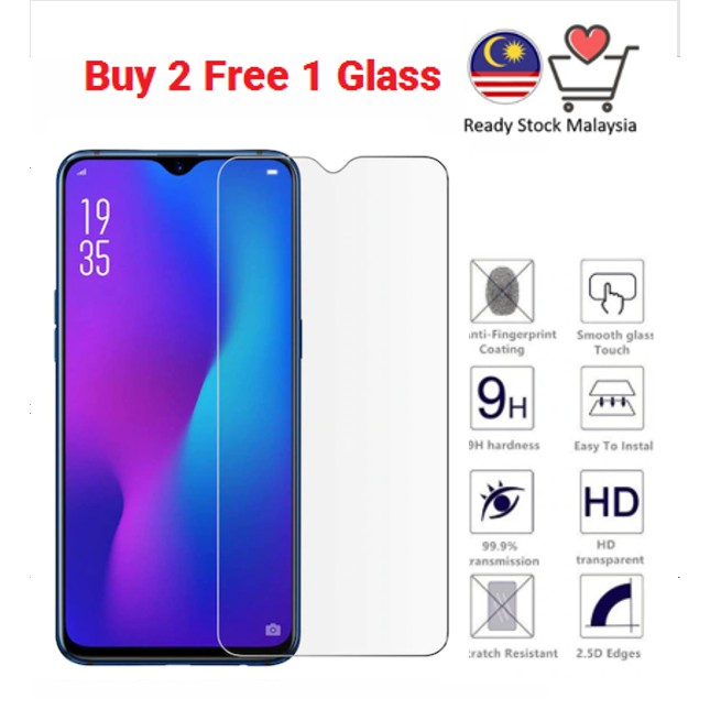 🔥🔥ซื้อ 2 ฟรี 1🔥🔥 Oppo โปร่งใส Temper แก้ว A3s A12E F5 F7 A77 A33 A37 A83 R15 R17 Pro F9 A5s A12 A7 A