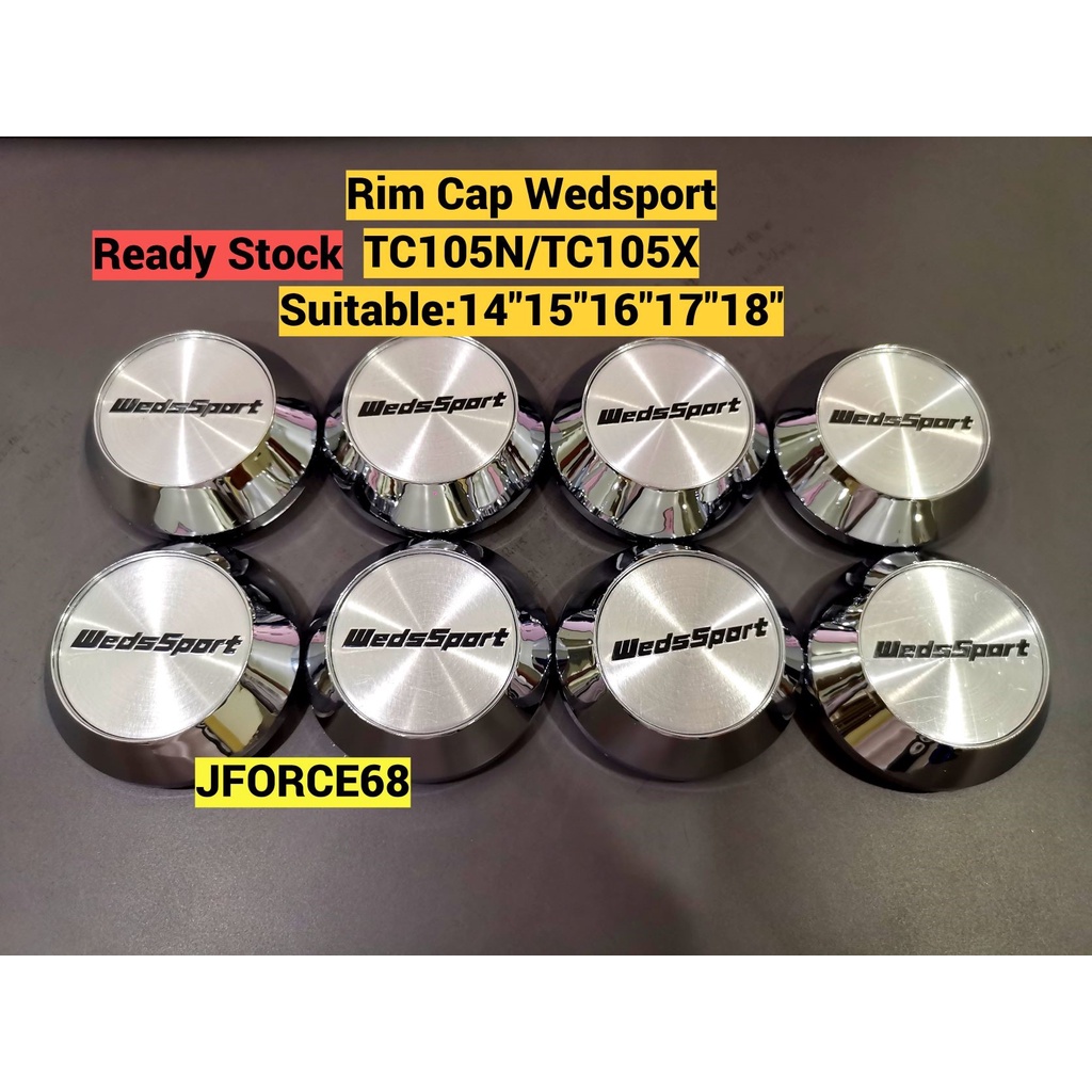 Wedsport Rim Cap Tc105x Tc105n 16/17/18/15 Clip60mm 1set(4pcs) Tc105x Cap Wheel Myvi City Vios Jazz