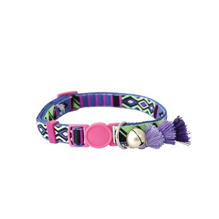 KAFBO Safety collar- Bohemian Purple ปลอกคอนิรภัยสำหรับแมว สร้อยคอ ปลอกคอ ปอมปอม ปลอกคอแมว สร้อยคอแมว สร้อยปอมปอมแมว