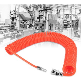 สายลม แบบสปริง PU AIR HOSE ขนาด 5x8 มิลลิเมตร. 12 เมตร (สีส้ม) ETOP BERALA BOLID MASAKI BONCHI