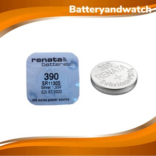 ถ่านกระดุม ถ่านนาฬิกา แพ็ค 1 เม็ด Renata 390 , SR1130SW , 1130 1.55V *ของเเท้รับประกัน Swiss Made