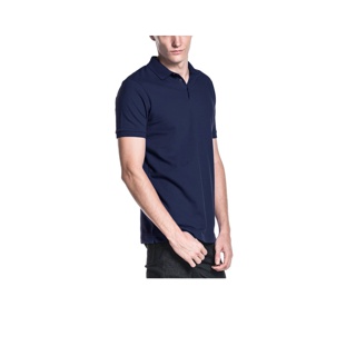 era-won เสื้อโปโล แขนสั้น ทรงสลิม Polo Shirt สี Navy