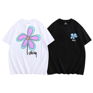 ราคาต่ำสุดเสื้อยืดแขนสั้น ผ้าฝ้าย พิมพ์ลาย Stussy แฟชั่นสําหรับผู้ชาย และผู้หญิงS-3XL