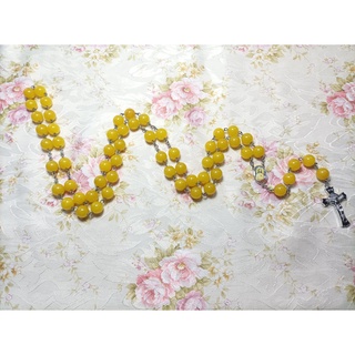 #1 สายประคำ คาทอลิก บุษราคัม ( 12 มม.) + พร้อมกล่องใส (Yellow Sapphiire Catholic Rosary 12 mm.)