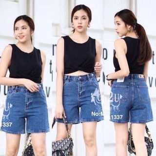 Mystyle jeansยีนส์ขาสั้น3ส่วน เอวสูง ผ้าไม่ยืด ไซส์ MS1337