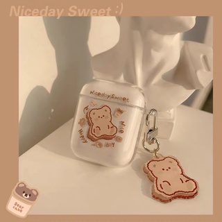 🔥ส่งจากไท🔥teddy bear โปร่งใส น่ารัก หมี cute เคส สำหรับ Airpods 3 pro case เคสแอร์พอร์ต gen2 gen3 2021 สำหรับ AirPod 1 2