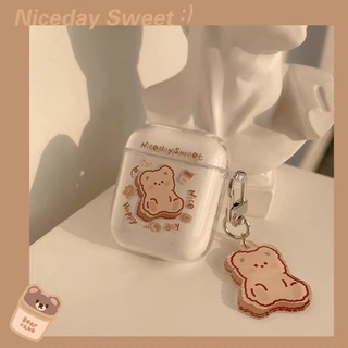 🔥ส่งจากไท🔥teddy bear โปร่งใส น่ารัก หมี cute เคส สำหรับ Airpods 3 pro case เคสแอร์พอร์ต gen2 gen3 2021 สำหรับ AirPod 1 2