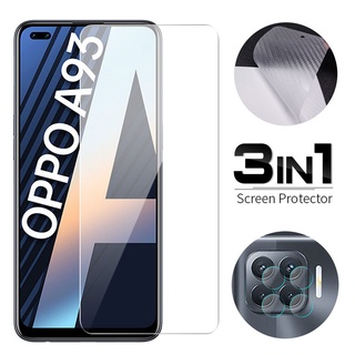 3 IN 1 กระจกนิรภัย 9H ฟิล์มกันรอยหน้าจอ และเลนส์กล้อง สําหรับ Oppo Reno 5 7 7Z 6 6Z 4 4F 3 2 2F 5G